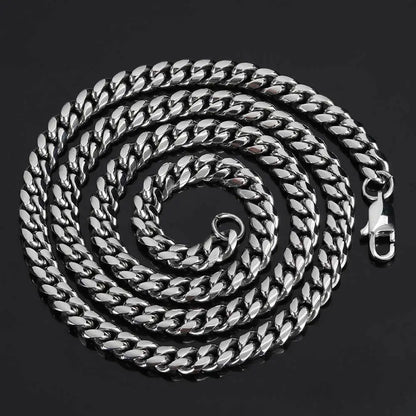 To My Son Gift Necklace Stainless Steel Cuban Chain Men Boy Chain